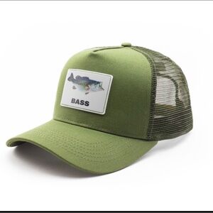 Vense Trucker Hat Classic Mesh Cap Rubberpatch Bass